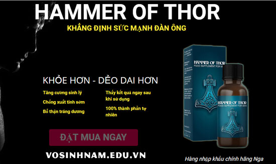 Nhận xét giọt hammer of thor tăng cường sinh lý nam & tác dụng phụ ?