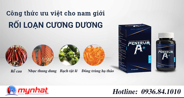 dùng Penirum A+ điều trị rối loạn cương dương ở người trẻ